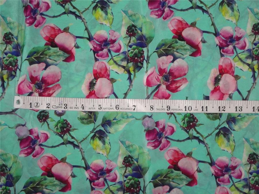 pure silk CDC crepe DIGITAL printed fabric 16 mm weight B2#101A[3]