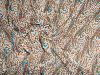 Silk chiffon paisley printed 44" wide [7997]