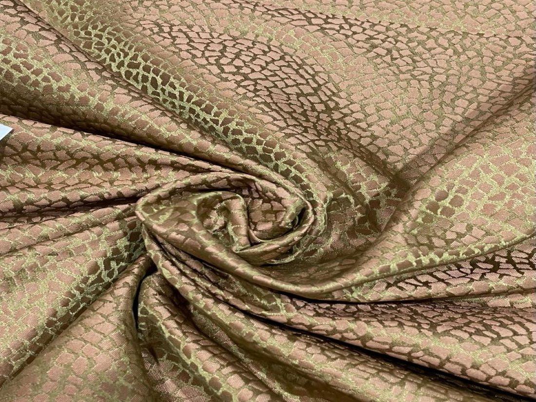 100% Silk taffeta Jacquard fabric GOLD, IVORY, ROSE PINK color 54" wide TAFJ10