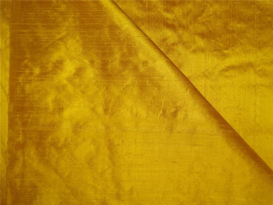 100% Pure SILK Dupioni FABRIC golden yellow colour 54&quot; wide with slubs*MM75[2]