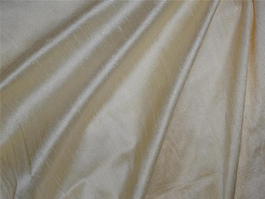 100% indian dupion silk fabric pastel yellow colour 54" wide MM79[2]