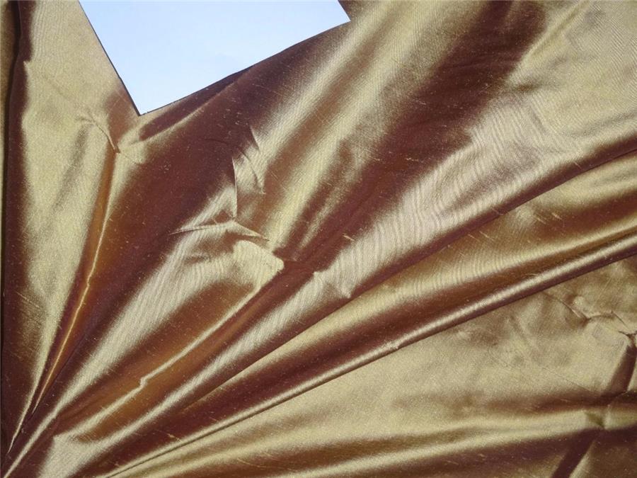 100% Pure Silk Dupioni Fabric Gold x Copper 54&quot; wide DUP97[2]