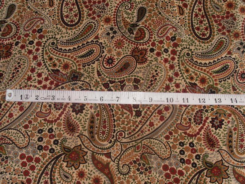 pure silk CDC crepe paisley printed fabric 16 mm weight b2#101[nv]107