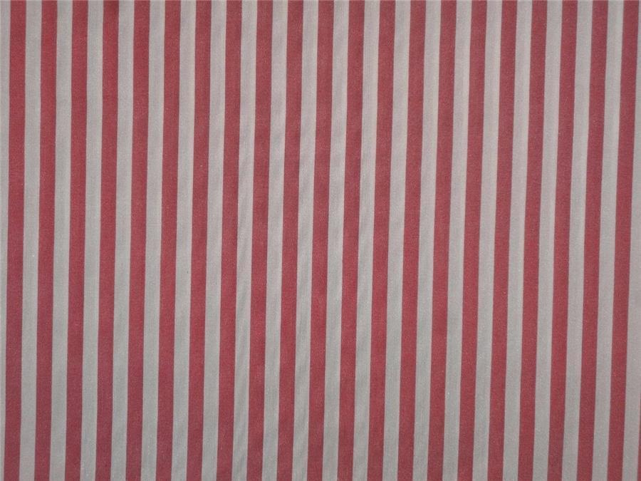 Pure silk HABOTAI stripes red x ivory color 80 gms b2#106[1]