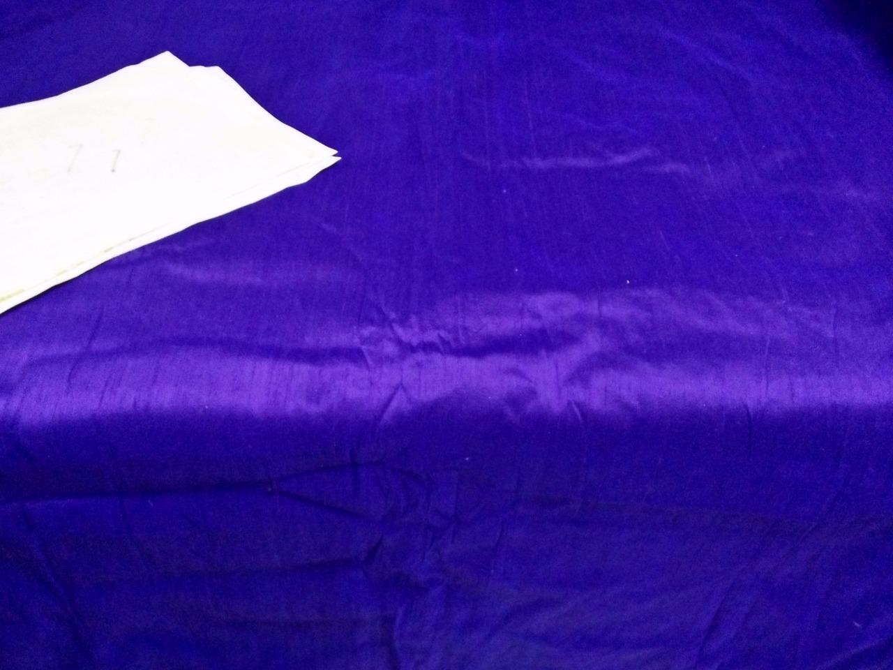 100% PURE SILK DUPIONI FABRIC purple colour 54&quot; wide mm81[8] WITH SLUBS