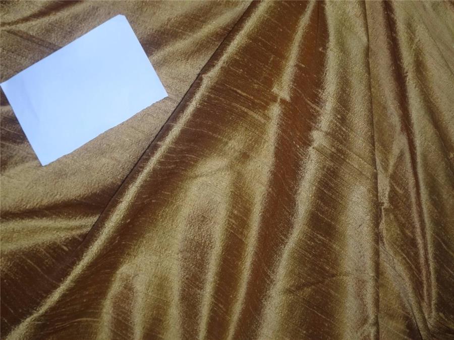 100% PURE SILK DUPIONI FABRIC gold with green shot colour 54&quot; wide mm79[4]