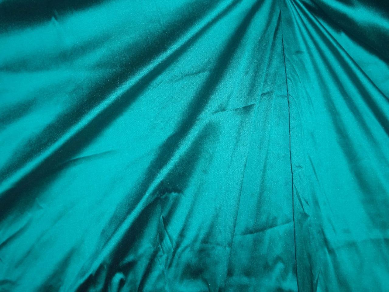 100% Silk Dupioni Turquoise x Black Fabric 54" wide DUP248[1]