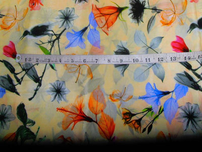 pure silk CDC crepe DIGITAL printed fabric 16 mm weight B2#101A[10]