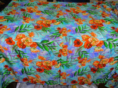 pure silk CDC crepe DIGITAL printed fabric 16 mm weight B2#101A[11]