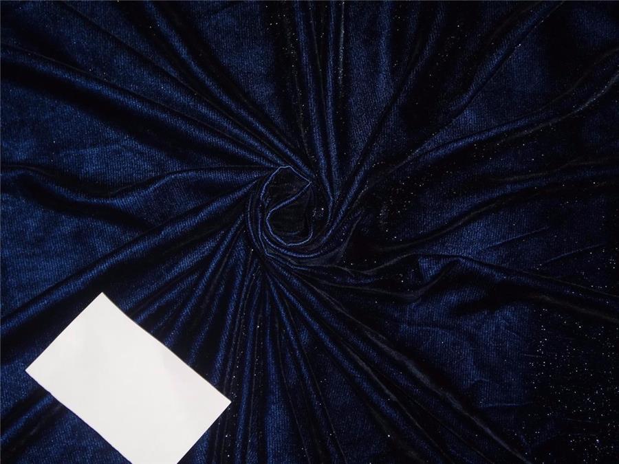 shimmer velvet fabric royal blue [8090]