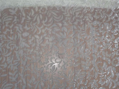 Natural Dyeable Devore Burnout Velvet fabric ~ 44&quot; wide.[8097]
