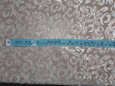 Natural Dyeable Devore Burnout Velvet fabric 44" wide [8116]