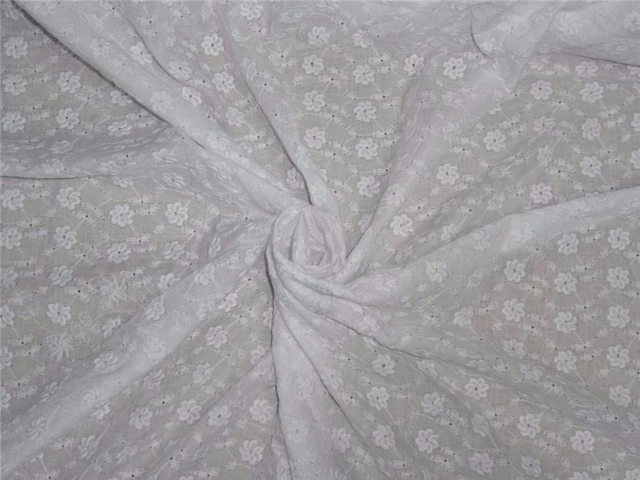 white color cotton organdy fabric 44