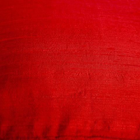100% PURE SILK DUPIONI FABRIC BLOOD RED colour 54&quot; wide WITH SLUBS* MM4[5]