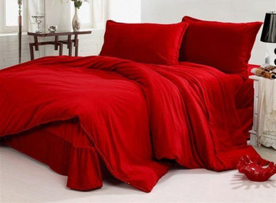 100% PURE SILK DUPIONI FABRIC BLOOD RED colour 54&quot; wide WITH SLUBS* MM4[5]