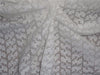 white colour cotton organdy fabric 44&quot;wide ~tiny floral embroidery window pane design