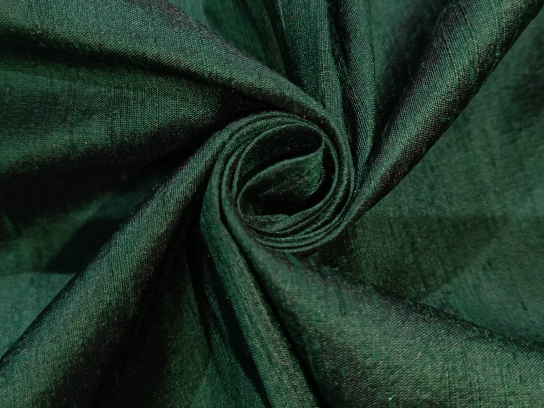 100% pure silk dupioni fabric green 54"wide  with slubs
