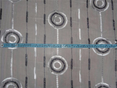 cotton voile fabric~white with embroidery-uncut length 5 yards-44&quot;