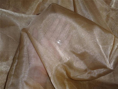 44 INCHES WIDE~ GOLD silk metalic tissue organza fabric mixbkA11[5]