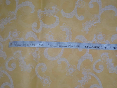 Cotton organdy printed fabric pastel yellow 44&quot;stiff cotorg-newprint3