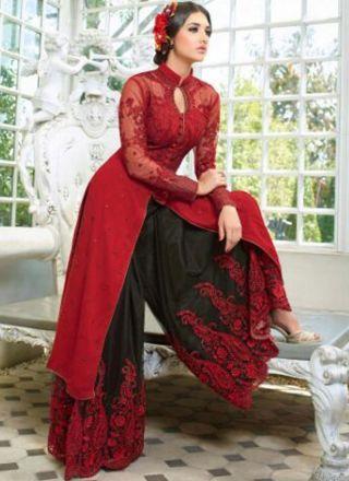 Georgette embroidery wine color 44&quot; pkt 55[2]