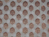 100% SILK Georgette Fabric Ivory x Metallic Gold Small Motif 44&quot;
