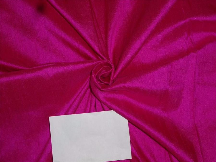 100% Pure Silk Dupioni Fabric Hot Pink Color 54&quot; wide with Slubs