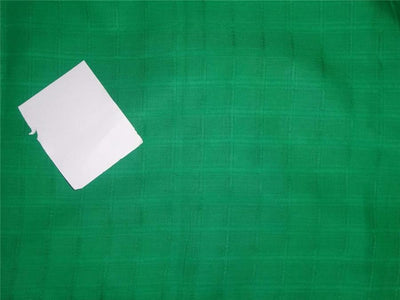 Cotton Organdy Fabric Leno Checks Design 44&quot; Emerald Green