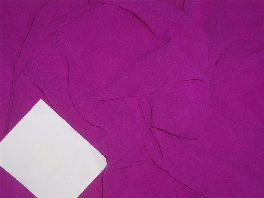 Silk Georgette fabric magenta 80gm 54&quot;