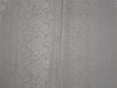soft silk crepe silk JACQUARD - off white paisley b2#100[4]
