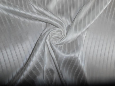 silk crepe satin JACQUARD stripe - off white 44&quot; wide