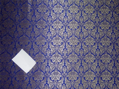 brocade FABRIC royal blue and gold 56&quot;