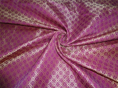 Brocade Magenta x metallic Gold Color 44&quot;44&quot; wide