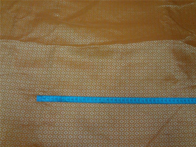 Brocade Bright orange x metallic Gold Color 44&quot;