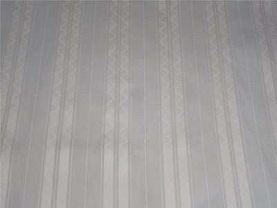 Cotton Organdy White with Dobby Design stripe Fabric ~ 44 " wide sold by the yard.