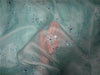 100 % silk organza fabric sky blue colour embroidered 54" wide [8262]