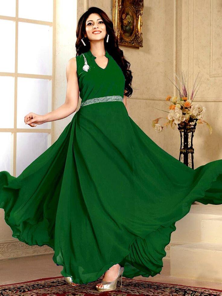16 mm Silk georgette fabric 44&quot; wide~ green