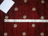 Iridescent Embroidered Maroon Micro Velvet Fabric ~ 44&quot; wide