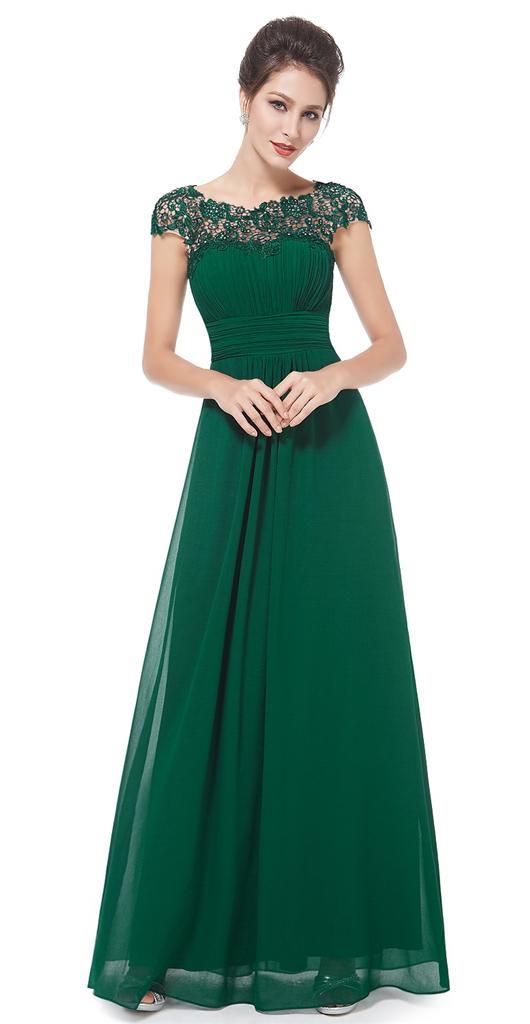 Silk georgette with lycra/spandex 44&quot; wide~ dark green*