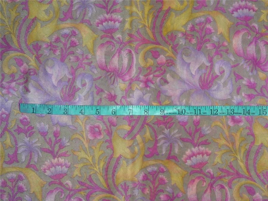 pure silk CDC crepe DIGITAL printed fabric 16 mm weight [8297]