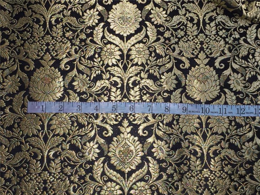 Black Gold Silk Brocade 461 Fabric main image 1