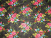 Silk Brocade fabric Black color with embroidery 44&quot;