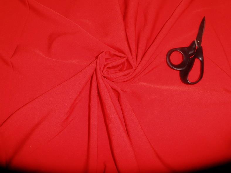 Red Plain Scuba Crepe Stretch Jersey Knit fashion wear Dress fabric ~58