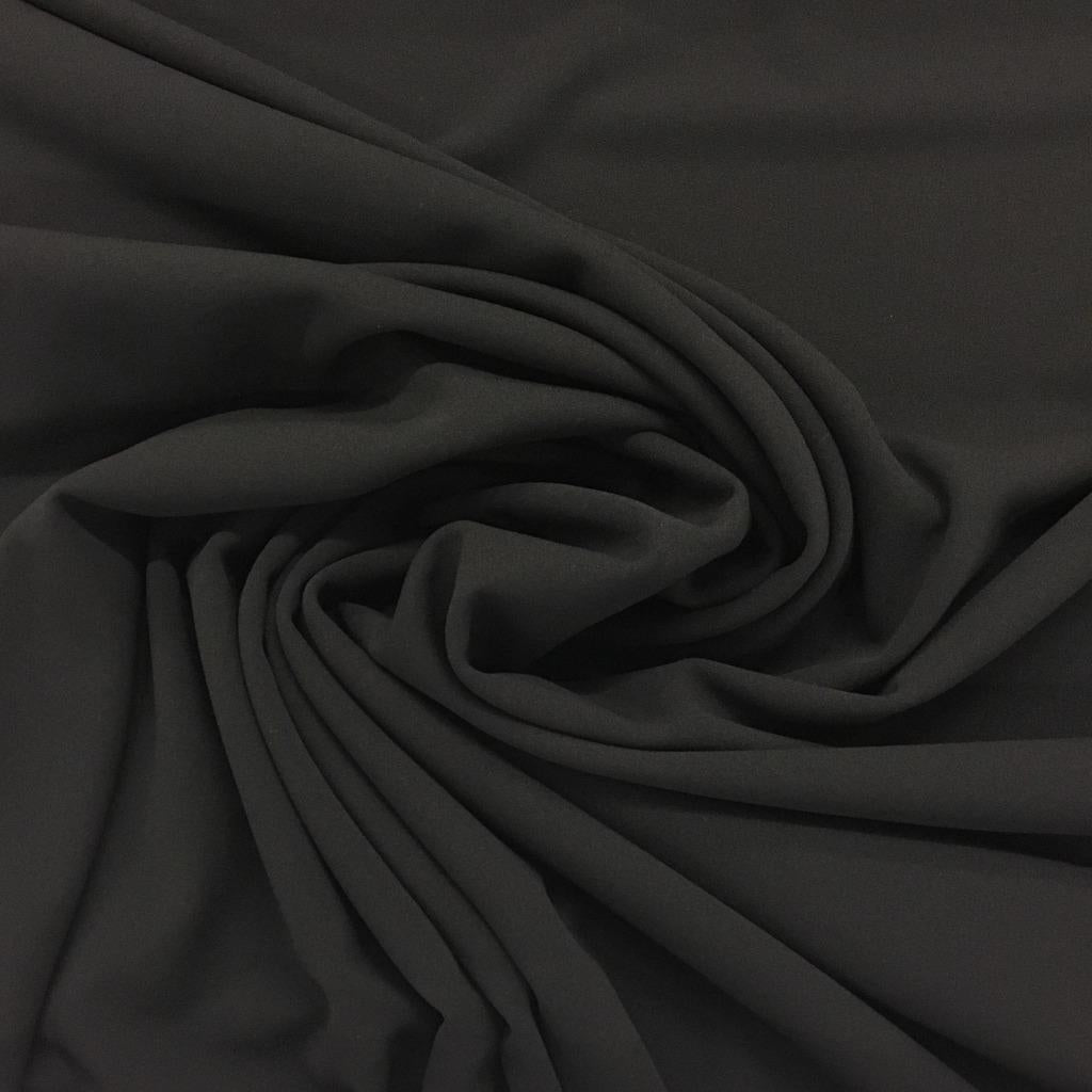Black Scuba Crepe Stretch Jersey Knit Dress fabric 58
