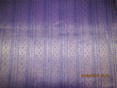 Brocade fabric navy x metallic gold color 56&quot;