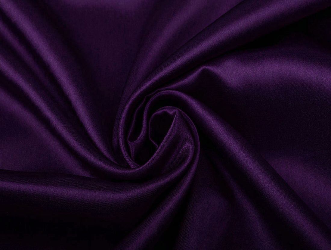 Dark Purple viscose modal satin weave fabric ~ 44&quot; wide.(98)