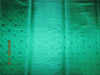Silk brocade fabric green color 44&quot;
