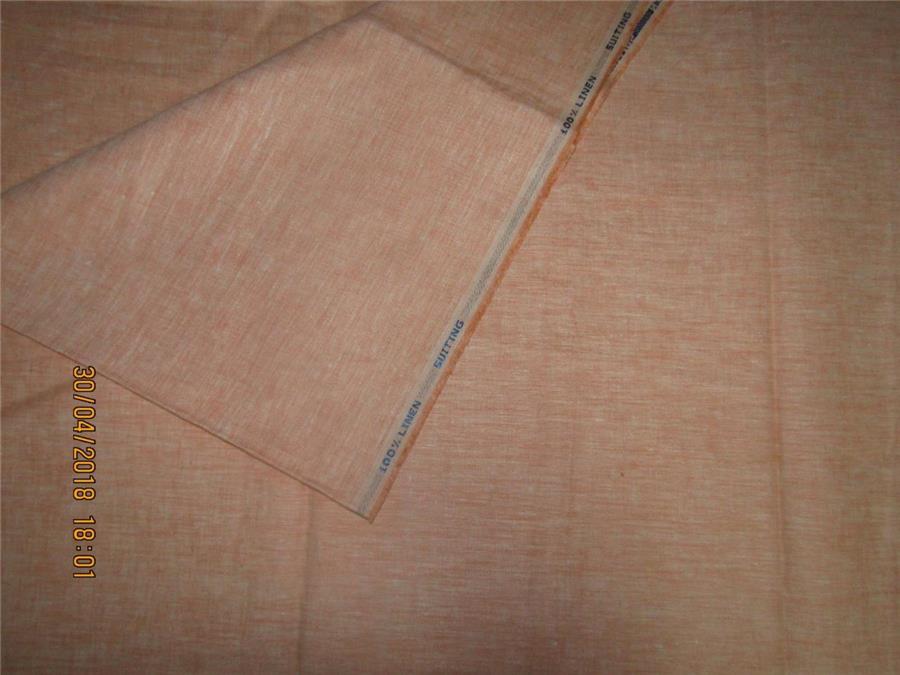 90 mm heavy linen suiting fabric peach color 58&quot;wide