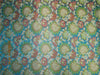 Silk Brocade fabric blue, green 44&quot;