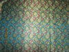 Silk Brocade fabric blue, green 44&quot;